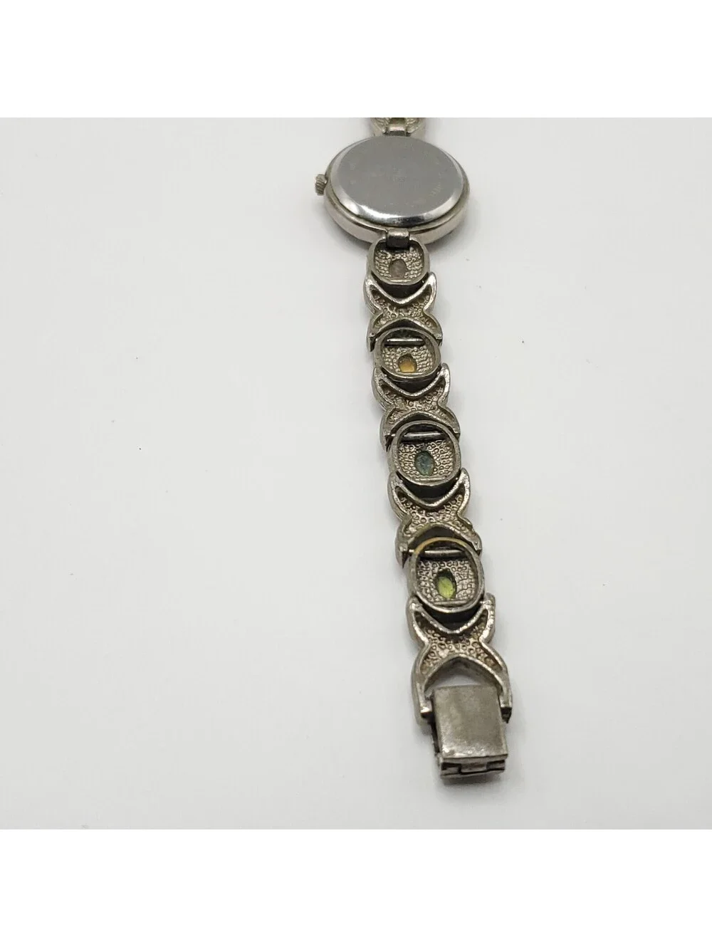 Nostalgia Quartz Gem Band Womens 22mm Watch MOP Dial New Battery